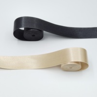 Ruban en Spandex/Nylon Souple Brillant Non Élastique de 25 mm, Couleurs Unies Tendance, Prêt à Expédier, pour Conception de Vêtements et Sous-vêtements, Rouleau de 2,5 cm