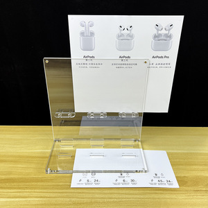 Espositore per AirPods e Auricolari Bluetooth Wireless in Acrilico Ecologico di Alta Qualità <span class=keywords><strong>con</strong></span> Facile Montaggio per Scrivania - Product Image 4