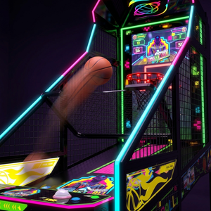 Machine d'arcade de tir au basket-ball commerciale avec écran supérieur de 52 pouces, <span class=keywords><strong>jeu</strong></span> de récompense à monnayeur et fonction de liaison multi-machines - Product Image 4