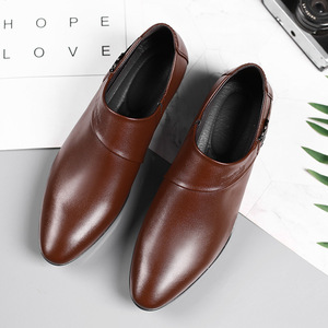 High <strong>Quality</strong> Black Pu <strong>Leather</strong> <strong>Top</strong> Grade Oxfords with Casual Style Monk <strong>Shoes</strong> for Upper Position Men's Dress <strong>Shoes</strong> - Product Image 2
