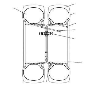 Rueda Delantera de Acero de Repuesto para Montacargas Diésel Doosan Daewoo D30NXV, A37011695 - Product Image 1