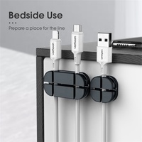 Organisateur de câbles en gros, cordon de bureau, Clip en Silicone, organisateur de câbles muraux pour câble de données