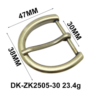 Hebilla de Cinturón Personalizada de 30 mm con Pin OEB, Hebilla de Cinturón de Moda para Mujer en Forma de D Curvada, Aleación de Zinc Vintage, Accesorios Metálicos - Product Image 6