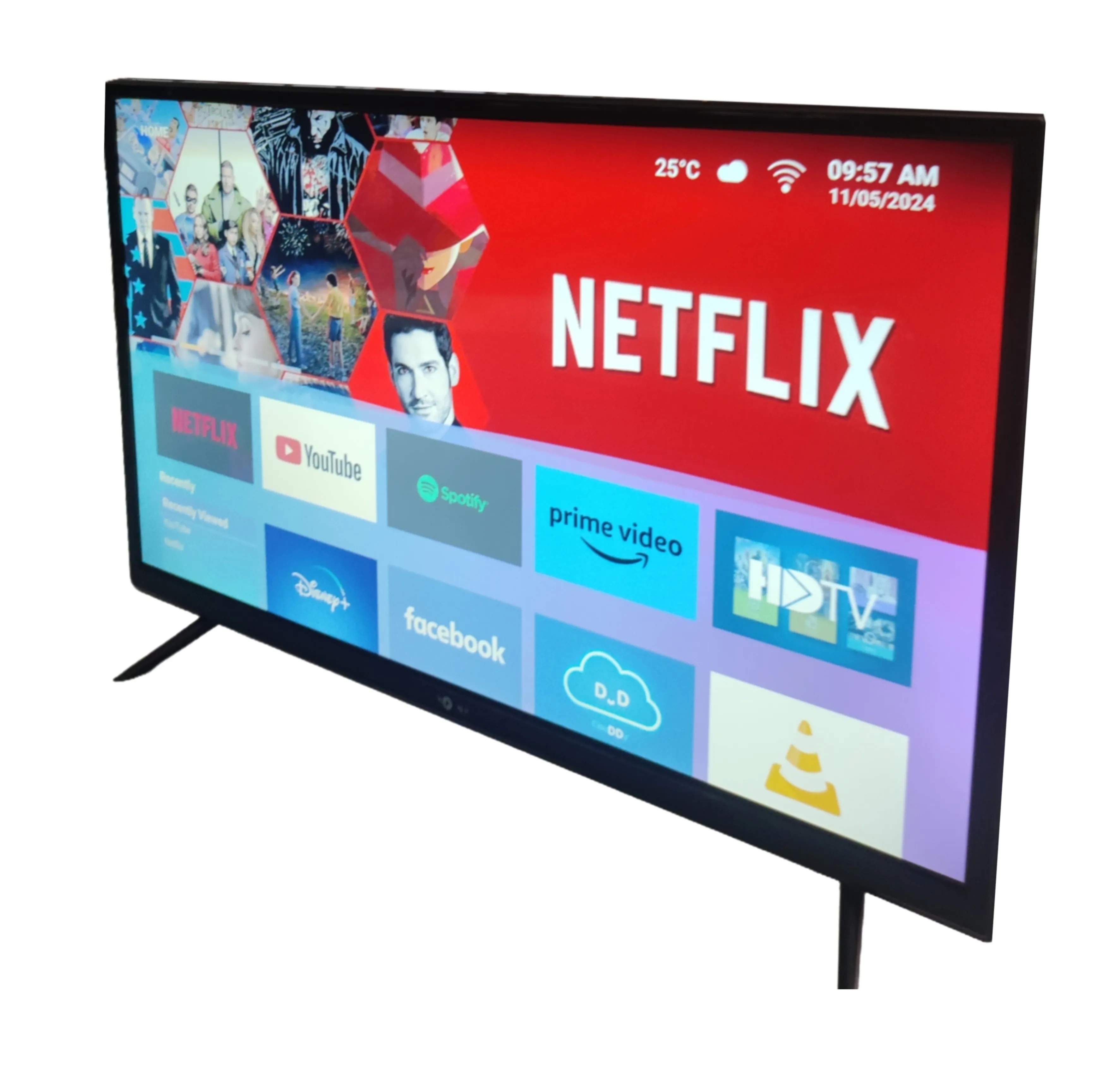TV LED merek asli, televisi pintar 4k Ultra HD 32 43 45 50 55 65 75 inci 2K 4K Android