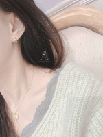 E155 S925 Sterlingsilber vergoldet mit 14K Gold, hellblauer Zirkon, Blumendesign, schlicht, elegant, vielseitig, zertifizierte Ohrstecker