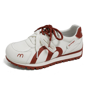 Zapatillas Blancas Bicolor para Mujer, Primavera 2026, Cuero Genuino, Cómodas, Transpirables, Estilo Casual Deportivo, Estilo Forrest Gump - Product Image 3