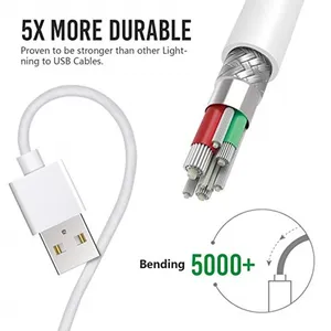 Cable de Carga Lottery <span class=keywords><strong>1M</strong></span> para Varios Dispositivos <span class=keywords><strong>Apple</strong></span>, Cable de Sincronización de Datos de Plástico, XS Max XR SE 5S 5C 5 12 13 14 Pro 6S 6 7 8 - Product Image 5