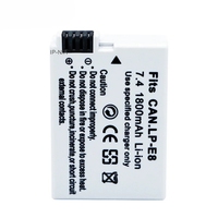 Batería LP-E8 de 1800mAh Totalmente Decodificada para Canon EOS 550D 600D 700D con Certificación CE RoHS en Stock, Garantía de 12 Meses, Nueva