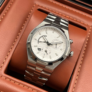 Reloj Automático de Acero Inoxidable con Doble Hora para Hombre, Esfera Blanca, Mecánico, con Reserva de Marcha, Novedad 2026 - Product Image 3