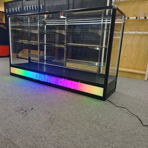 Vitrine de vitrine de vision supplémentaire de <span class=keywords><strong>luminaire</strong></span> de magasin de détail avec vitrine d'angle légère présentoir de comptoir en verre de magasin de fumée - Product Image 4