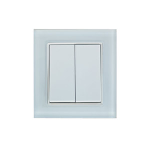 Vidrio templado Estándar DE LA UE 250V 2 Gang Uso en el hogar Interruptor de pared eléctrico - Product Image 4