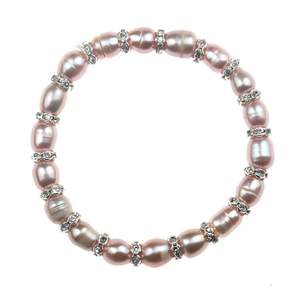 Bracelets en perles d'eau douce de 7 mm en forme de mètre, faits à la main, accessoires pour étal de vente en gros, élastiques - Product Image 4