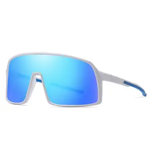 2022新款大框奢华男士一体式镜片偏光户外TR90运动骑行眼镜太阳镜UV400定制Logo