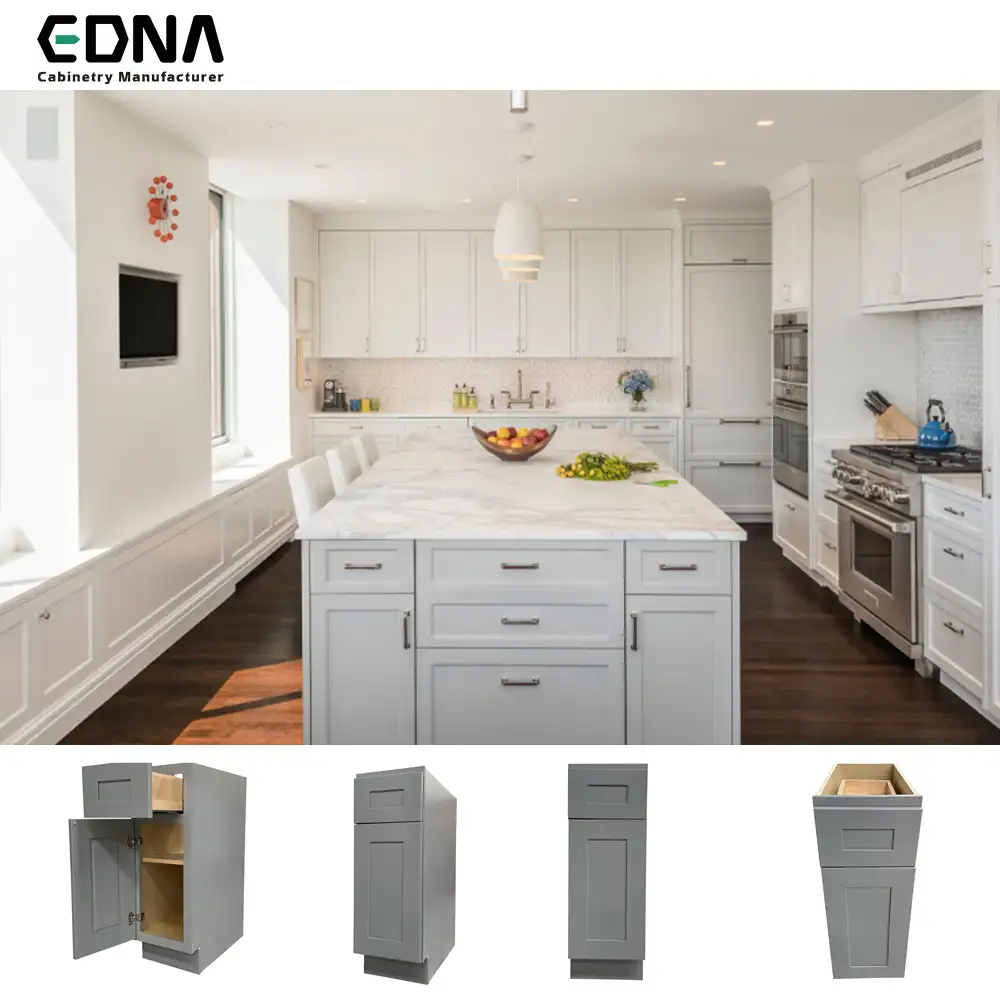 Серый кухонный шкафчик Edna, современная мебель