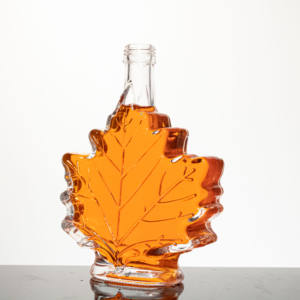 250ML 100ML 50ML Unique Forme De Feuille <span class=keywords><strong>D</strong></span>'<span class=keywords><strong>érable</strong></span> Vide Mini Verre Liqueur Boisson Bouteille De Vin Bouteille De <span class=keywords><strong>Sirop</strong></span> - Product Image 2