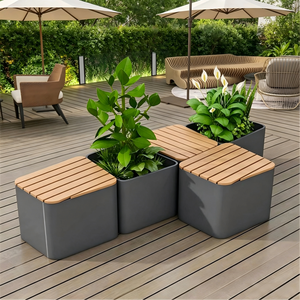 Fioriera Mobile <span class=keywords><strong>per</strong></span> Arredo Urbano da Esterno, che si Adatta e si Integra, con Panchina Integrata - Product Image 1