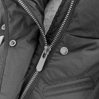 Blouson Bomber Long en Laine Épissée pour Femme - Manteau d'Hiver Chaud Hybride Multi-Matériaux Noir Matelassé Rembourré Parka Quotidien avec Logo Personnalisé CHAUFFANT
