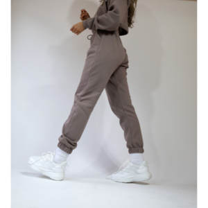 Taupe Crop Sudadera Jumper Loungewear - Product Image 3