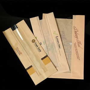 Bolsa de Papel Kraft para Pan, Bolsa de Papel Antigrasa sin Recubrimiento de Grado Alimenticio, Bolsa para Donuts, Baguette, Bolsa Antigrasa con Fondo Puntiagudo - Product Image 2