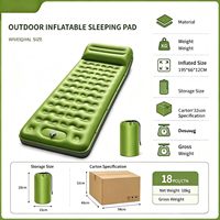 Matelas pneumatique de camping et de randonnée JIAWEI, portable, pliable, imperméable, en coton PE, pour 1 à 2 personnes, 4 saisons, lit gonflable