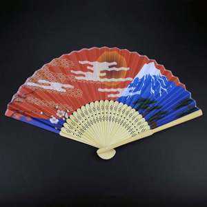 Portable Plastic Hand Fan Traditional Diy Advertising Custom Logo Printed Bamboo Paper Angel Promotional <b>Gift</b> - Product Image 2