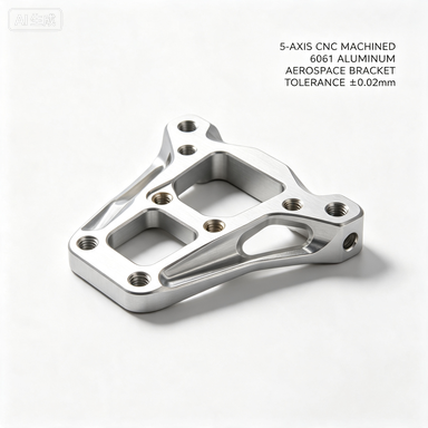 Custom 5 Axis CNC Machined 6061 Aluminum Aerospace Bracket with Wire EDM & Drilling Services High Precision 3D Machining