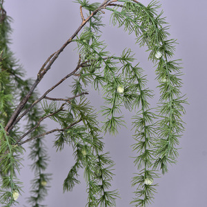 Rama Artificial de Alerce Llorón de 134 cm con Conos, Ramas de <span class=keywords><strong>Pino</strong></span> Falsas para Decoración Rústica Navideña del Hogar - Product Image 4