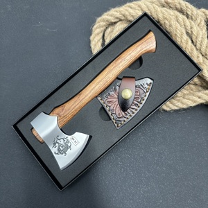 New YF Industrial Grade Dragon Pattern Mountain Camping Fishing Survival Home Collection Gift Small Hand Rose <strong>Wood</strong> 5Cr13Mov <strong>Axe</strong> - Product Image 1