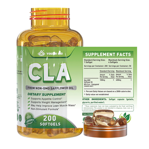 CLA Natural 1000mg, Ácido Linoleico Conjugado, Suplemento de Aceite de Cártamo para Apoyo al Fitness, Sin Estimulantes, Listo para Enviar - Product Image 1