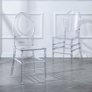 مصنع الجملة الفاخرة كرسي الكريستال واضحة الراتنج شفافة شيافاري كراسي واضحة للحزب - Product Image 3