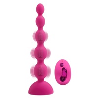 Perles anales rechargeables par USB Sex Toy avec 3 moteurs Rumble 10 fonctions Vibrant Butt Plug Télécommande Emballage d'origine