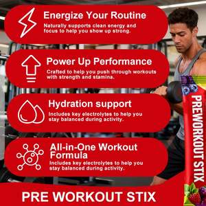 Fórmula Equilibrada, Sin Azúcar y con Sabor Natural, con Vitaminas y Minerales, Polvo <span class=keywords><strong>Pre</strong></span>-Entrenamiento de Grado Premium - Product Image 5