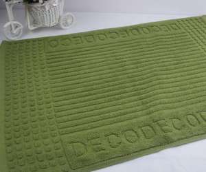 พรมเช็ดเท้าผ้าเทอร์รี่ 100% ผ้าฝ้าย ลายแจ็คการ์ดและลายเรียบ - Product Image 2