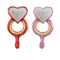 Assortiment de mini ballons en aluminium pour la Saint-Valentin, mini ballons en Mylar en forme de bague de fiançailles et d'ours, petite décoration pour proposition de mariage et fête