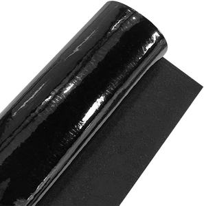 Cuir PU brillant à miroir lisse couleur unie brillant similicuir synthétique vinyle <span class=keywords><strong>tissu</strong></span> extensible tissé filles bricolage artisanat meubles - Product Image 1