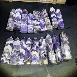 シェブロンアメジストタワー家庭装飾用夢アメジストポイントクリスタル工芸品癒しクォーツ - Product Image 2