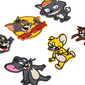 Klassischer Cartoon Jerry Maus Blumenmuster Aufnäher zum Aufbügeln oder Aufnähen DIY-Dekoration für Jeans Rucksäcke Hüte Stickerei-Patches - Product Image 6