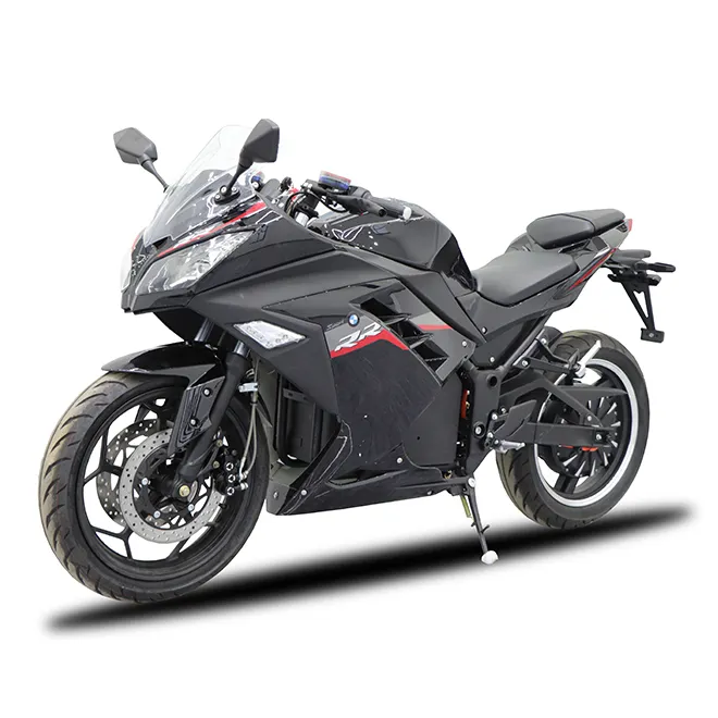 عالية السرعة جديد الشارع الرياضية الدراجات النارية الكهربائية 17 ''كبيرة عجلة Motos 100% دراجات كهربائية 4000W الصانع