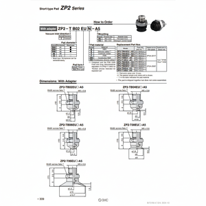 Aspiradoras industriales SMC Pneumatics Aspiradora de vacío con almohadilla de - Product Image 1