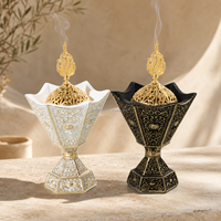 Brûleur d'encens en résine, coffret cadeau, art et culture chinoise, arabe, indienne, brûleur de Bakhoor décoratif vintage, ornement parfumé pour la maison