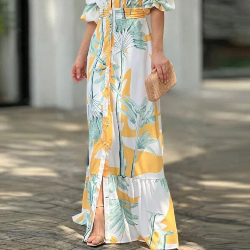 chinese dress ladies Orange Florals Flowy Maxi Dress – Purple Door Boutique