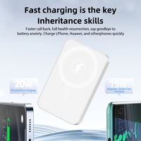 Venta caliente Mini Slim Ultra Thin Oem Power Bank 20W Dos en uno Banco de energía inalámbrico magnético 5000mAh 10000Mah