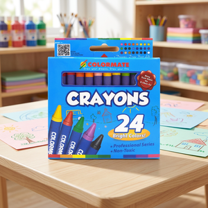 Hot Sale Toddlers Non Toxic Jumbo Crayons Set 24 Colors Erasable Learning Colormate for Children - Product Image 3