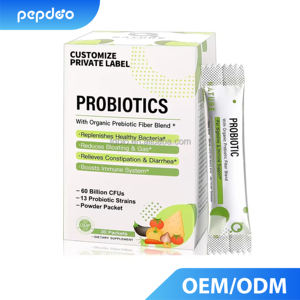 Poudre de supplément enzymatique de fibres, mélange de probiotiques et prébiotiques organiques à base de plantes, marque privée OEM ODM - Product Image 1
