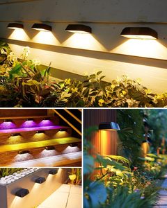ไฟติดผนังพลังงานแสงอาทิตย์ IP65 กันน้ำ ไฟ LED สำหรับสวนภายนอก แสงสีขาวอบอุ่น 2700K ใช้พลังงานแสงอาทิตย์ พร้อมเซ็นเซอร์ตรวจจับแสงและแบตเตอรี่ในตัว - Product Image 4