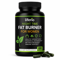 Capsules brûle-graisses nocturnes pour femmes, perte de poids saine, soutien au métabolisme antioxydant, complément alimentaire, 60 capsules
