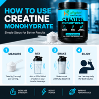 Créatine monohydratée en poudre pour adultes, croissance musculaire, gestion de l'énergie, salle de sport, différentes saveurs, 300g, OEM/ODM, vente en gros, HALAL