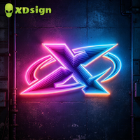 Lettres en relief 3D personnalisées Infinity Abyss, en acrylique semi-transparent, étanches IP65, contrôlées par Bluetooth, pour entreprises en extérieur