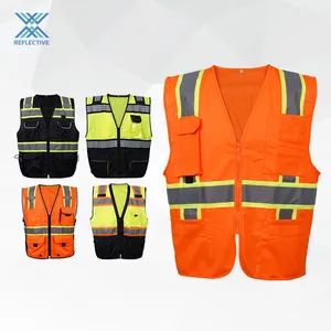 LX Veste réfléchissante personnalisée Gilet de sécurité Hi Vis Gilet de construction de sécurité Gilets réfléchissants