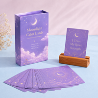 Jeu de cartes d'affirmation de haute qualité, écologique, portable, boîte en carton pour la famille, cartes flash, impression personnalisée, jeux de cartes